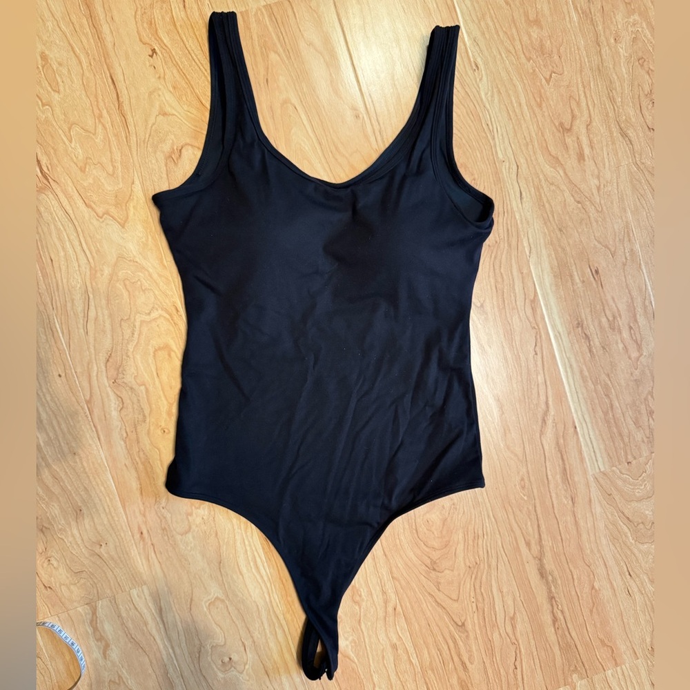 Klassy Network Black Scoop Neck Bodysuit